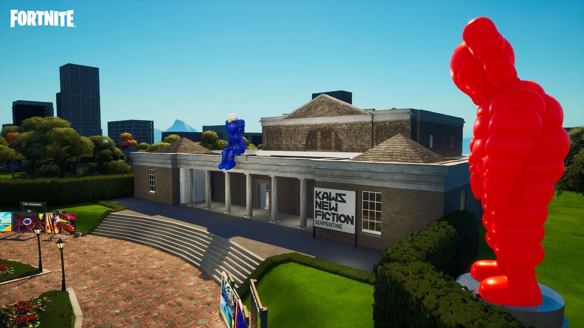 В Fortnite воссоздана виртуальная копия физической выставки KAWS в галерее Серпентайн