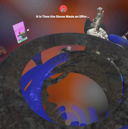 Прогулка с VR-художницей по онлайн-выставке «Настало время, когда камень всё же решается цвести» в Spatial